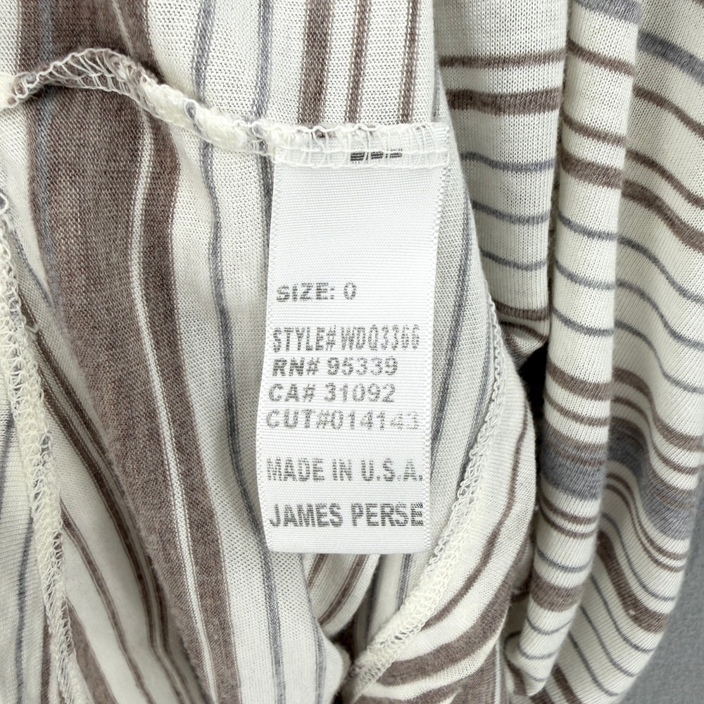 ENZA COSTA Striped Racerback Tank Top Women XS White Brown Gray Quiet Luxury NEW - Picture 10 of 14